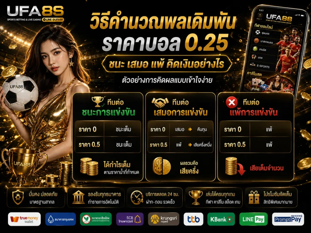 ราคาบอล 0.25