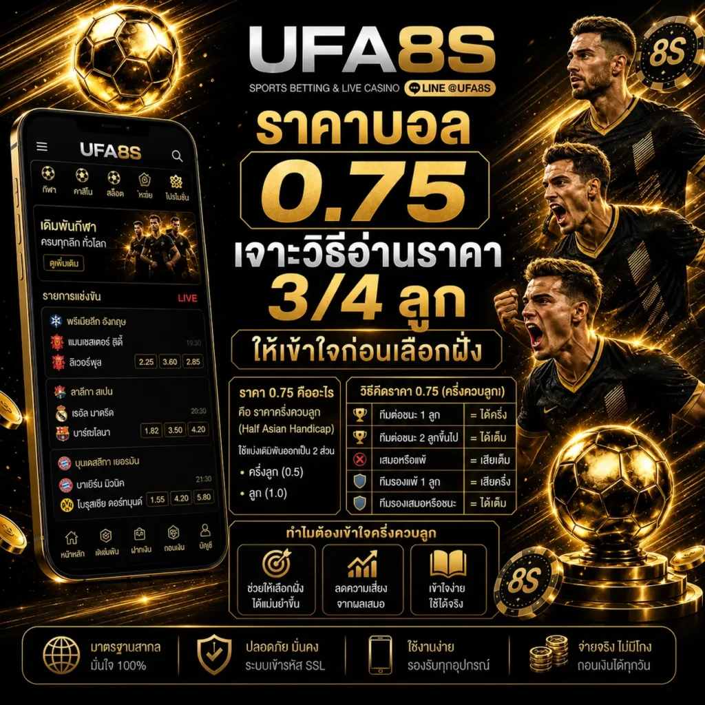 ราคาบอล 0.75
